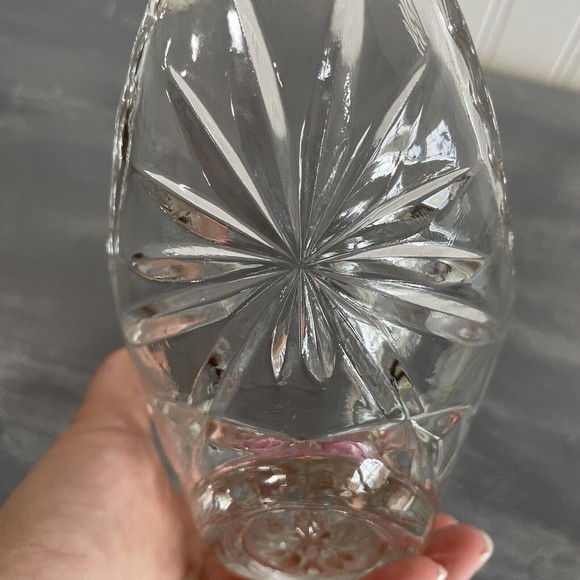 Vintage Anchor Hocking Star of David Clear Glass Pickle Relish Celery Dish 9" - Picture 5 of 7